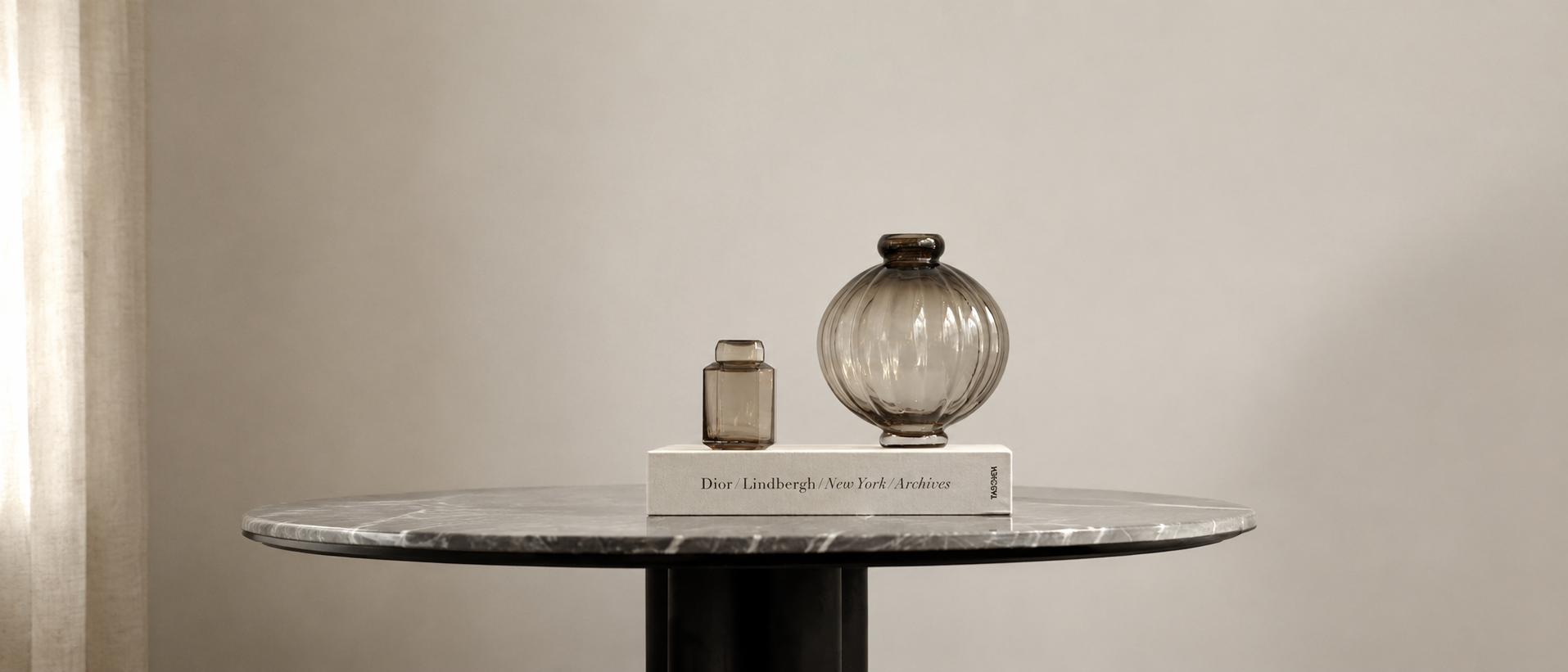 Considered decorative objects in an interior