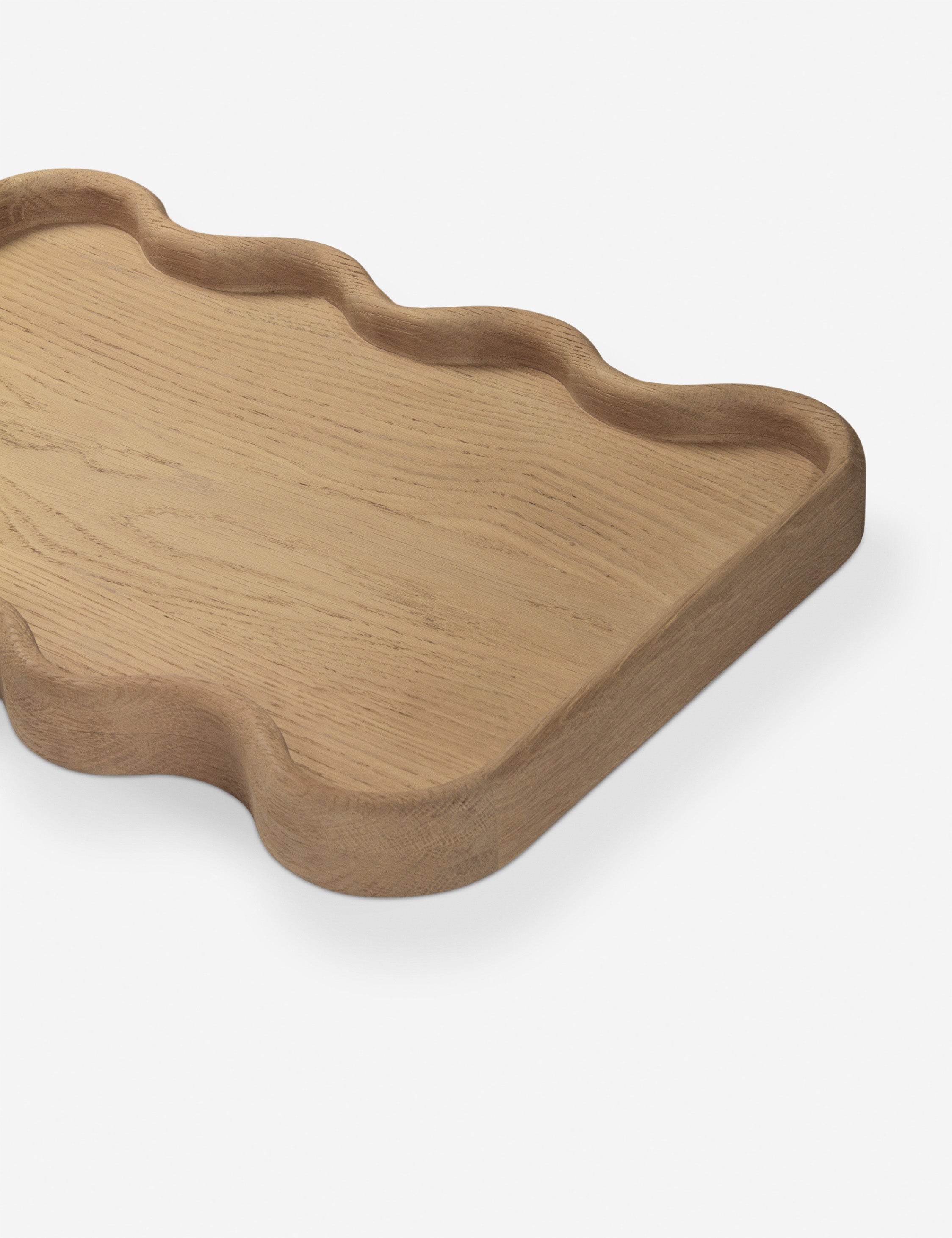 Sculptural Modern Oak Tray - Black - Image 3