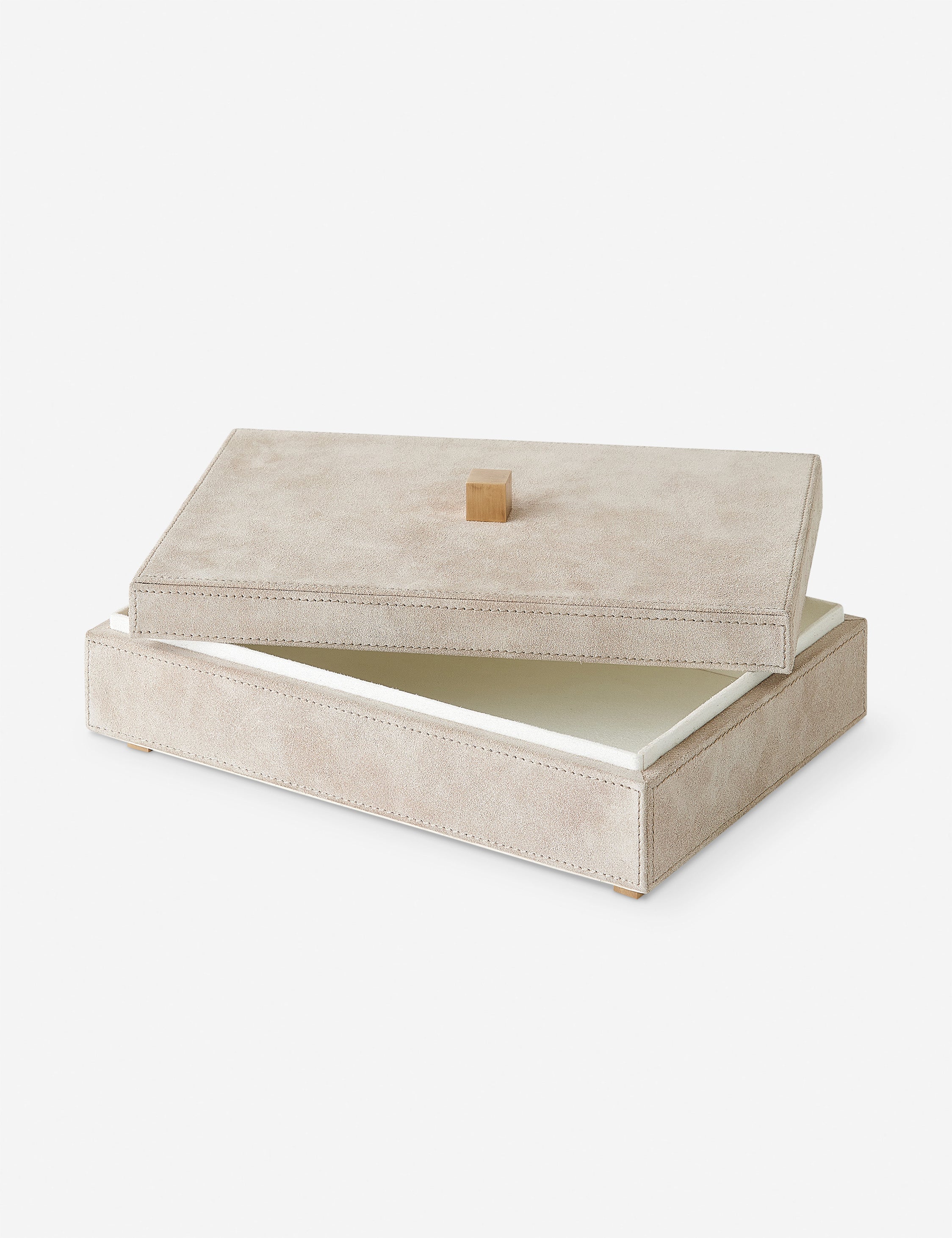 Decorative Brass Leather Box - Parchment - Image 3